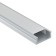 Aluminum profile LED Strip Alm001S-2M, 200x1.5x0.6 cm, silver color