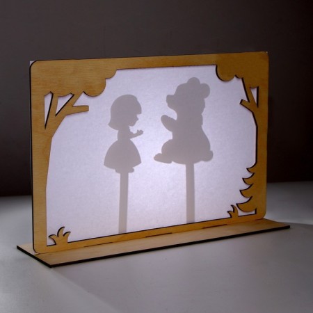 The shadow theater based on the Russian folk tale "Three Bears"-6