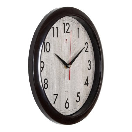 Watch wall, interior "wood structure", d-29 cm, brown body-2