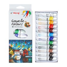 Gouache 12 colors in a metal tube 12 ml in a cardboard box