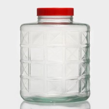 Glass bank with a water plant, 26 liters