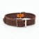 Belly leather embossed single-layer with a plate, 60 x 3 cm, Osh 45-57 cm, brown