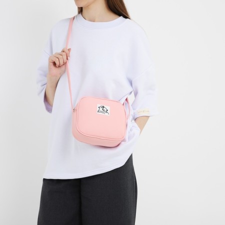 Bag Cross-Bodi with a zipper, pink color-5