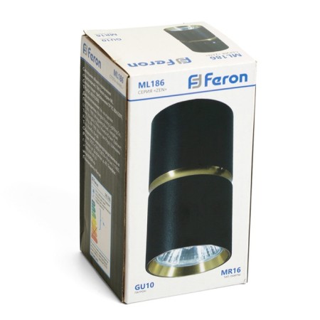 Ceiling light Feron ML186, IP20, GU10, 35 W, 55x55x100 mm, Black/gold color-8