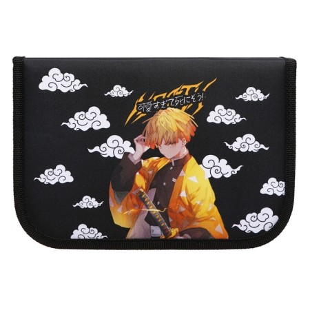 Penal 3 sections, tab inside, 140 x 210 x 40 mm, fabric, calligrata top block "Anime Blade"-1
