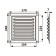 Ventilation grate Zein Lux RM1724sk, 170 x 240 mm, with a grid, metal, ivory