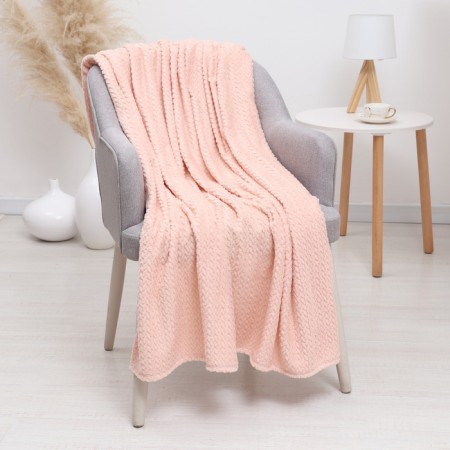 Plaid Valira 140x200cm, SV-beige, microfiber, 200g/m, PE 100%