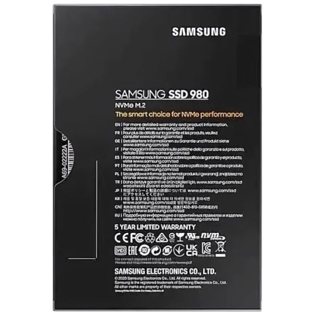 SSD Samsung M.2 980 1000 GB PCIE 3BIT MLC (TLC) MZ-V8V1T0BW-5