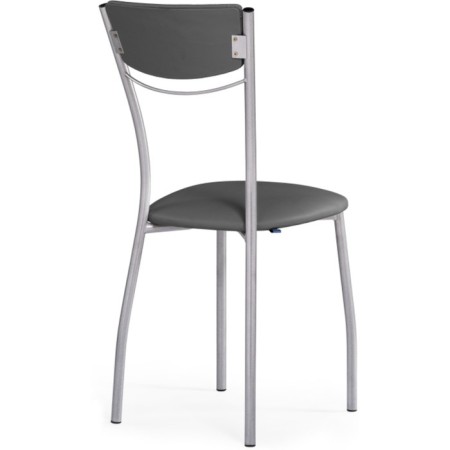 GOKI Metal/Ecokozha, Gray/Gray chair 40x53x89 cm-3