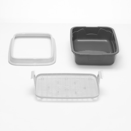 Toilet with a grid, 45x34x15 cm, gray-7