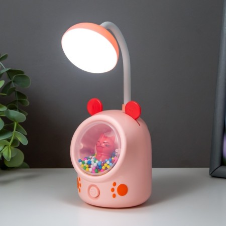 Table lamp "Ears" LED 3W USB pink 7x10x17 cm Risalux-3