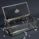 Mountains organizer for storage, with a lid, glass, with a mirror -bottom, 1 section, 21.5 × 10.5 × 7.5 cm, the color is transparent/copper