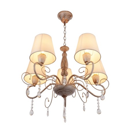 Bridget chandelier 5he14 40W patinated gold 59x59x32 cm Bayerlux
