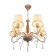 Bridget chandelier 5he14 40W patinated gold 59x59x32 cm Bayerlux