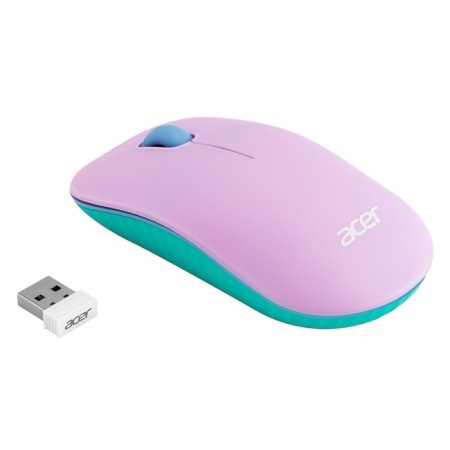 Acer OMR200 Mouse Green/Purple Optical (1200DPI) Wireless USB for a laptop (2BU 102939-5