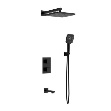 The shower system Vincea NEXT VSFW-1N3TMB, built-in, thermostat, tropical shower, black