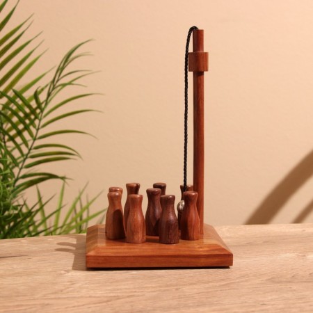 Bowling game "Bowling" 12x12x21 cm, tree shisham-1