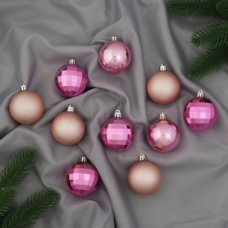Set of balls plastic D-5 cm, 10 pcs "Disco Mix" Pink