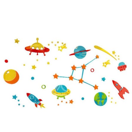 Interior stickers "Cosmic World", children, decor on the wall, panel 92 x 180 cm-3