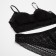 Lower linen women: top and panties, black color, size 42-44