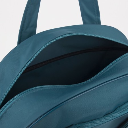 Sports bag with lightning, without lining, external pocket, turquoise color-2