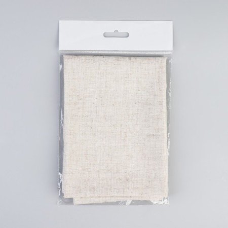 Canvas for embroidery, uniform interweaving, 50 × 50 cm, beige color-1