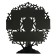 Photo frame in 8 photos 10x10, 10x15 cm "Family Tree" Black 60x50x2 cm