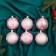 Set of balls plastic D-6 cm, 6 pcs "Ilaria shine" pink