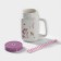 Ceramic mug with a metal lid and a unicorn tube, 450 ml, color mix