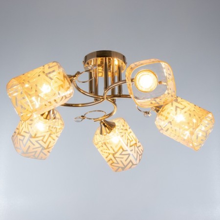 Lina chandelier 5x60W E27 gold 56x56x26 SVK-1