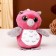 Soft toy "Owl with a gray beak", on a key fob, 10 cm, MIX color