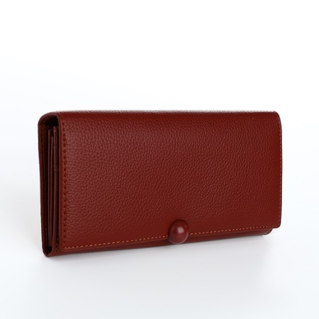 Women's wallet on magnets, burgundy color