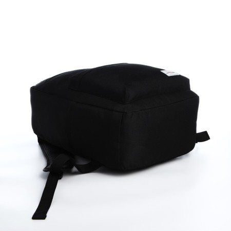 Youth backpack, Fulldorn, classic, lightning department, 2 external pockets, black color-2