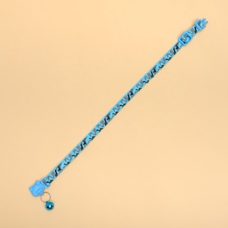 Kotoflash collar, with a tambourine, 30 x 1 cm, polyester, blue-4