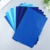 A set of felt (soft) 1 mm 20x30 cm 10 sheets. Blue assorted