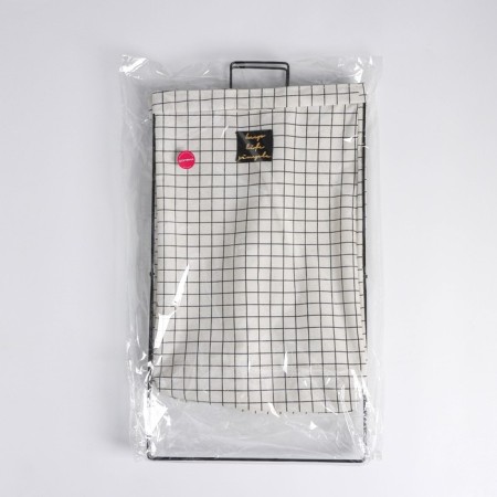 Universal folding basket "Cell", 40 × 26 × 50 cm, white-black color-4