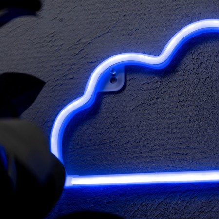 Neon sign "Cloud", 30x19 cm, aax3+usb, blue-2