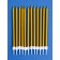 Candles for the cake "Royce", 12 pcs, gold metallic