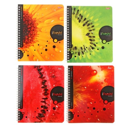 A notebook of 80 sheets in a cage on a crest, iFresh, cover coated cardboard, offset block, mix