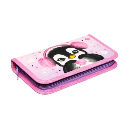 Penal 1 section 105 x 190 mm, Hatber "Penguin Mi-Mi", laminated cardboard, pink (volumetric 3D risun) NPN_43014-1