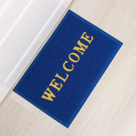 Rug -shaped shade of Welcome, with a trigger 38 × 58 cm, the color is blue-3