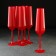 Set of glasses for champagne "Sandra", 200 ml, 6 pcs, color red
