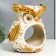 Souvenir Polystone Stand "Filin" White with gold 14x17x20 cm