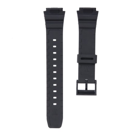 Watch strap, 18 mm AE1200, silicone, L-22.5 cm, black-2