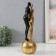 Souvenir Polystone "Abstraction. Lovers on the ball" Gold with black 9.5x9.5x32 cm