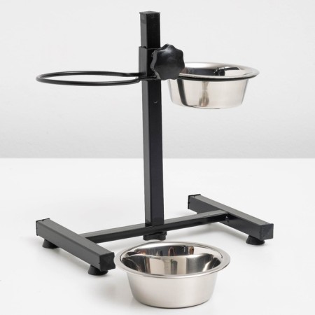 Adjustable stand 28 cm with 2 bowls of 400 ml-5