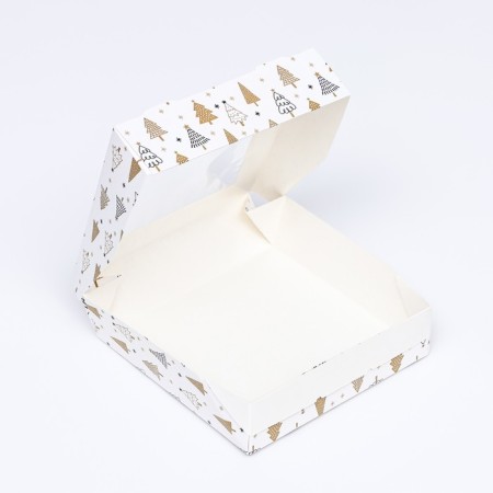 Folding box with the "Christmas tree" window, 15 x 15 x 4 cm-4