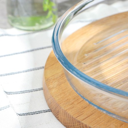 Circle form for baking and baking of heat -resistant glass Grill Borcam, D = 32 cm-2