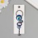 Keychain from the evil eye Metal "key with pebbles" 2.4x6.5 cm