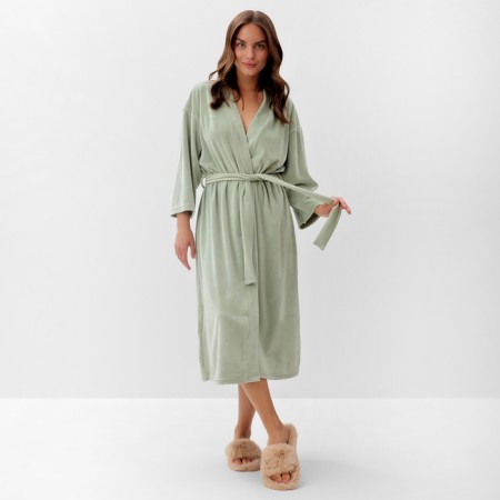 Women's robe KAFTAN PLUSHY p. 44-46, green